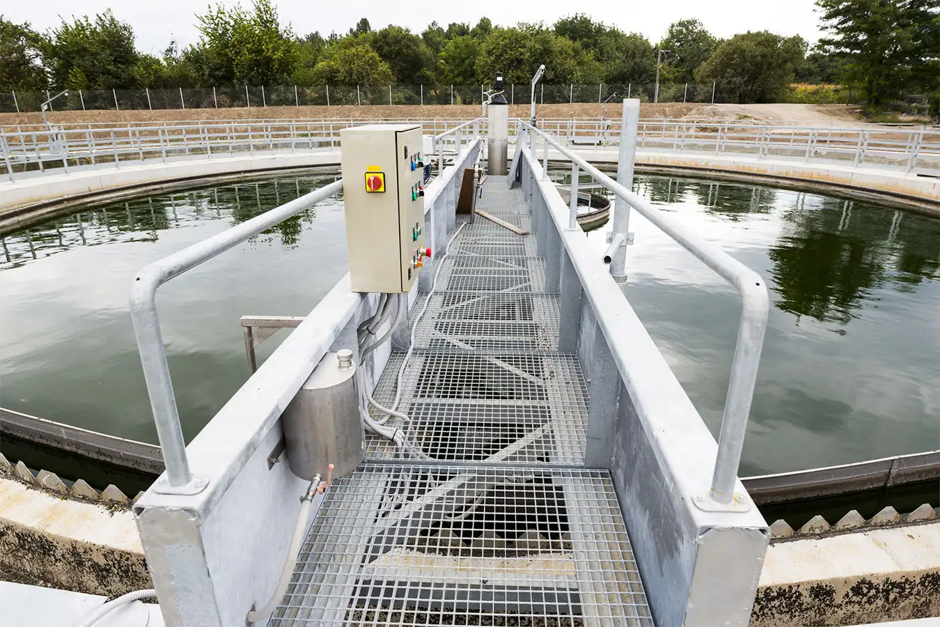 Sludge Recirculation Clarifier Solid Contact Sedimentation Tank. Wastewater treatment plant.