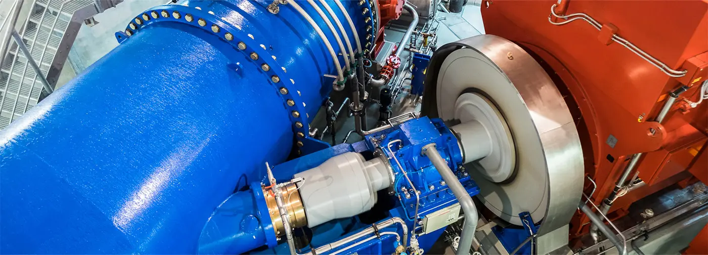 modern turbine at a power station